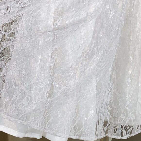 LITTLE MISS LACE DRESS MADE IN U.S.A WHITE GIRL SIZE 8 - Picture 16 of 16